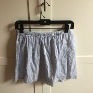 J. crew white and blue stripes mini skirt